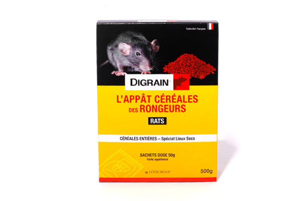 Anti Rats Digrain Appât Céréales 150g