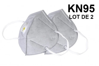 Masque KN95 / FFP2 avec filtre lot de 2