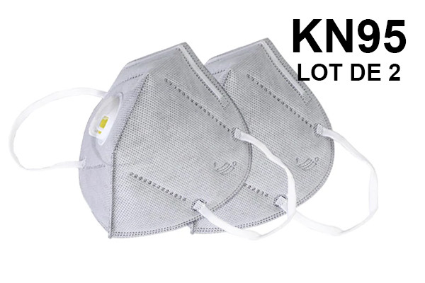 Masque KN95 / FFP2 avec filtre lot de 2 Masque KN95 / FFP2 avec filtre lot de 2