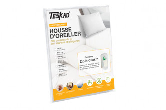 Housse d'oreiller professionnelle Teskad® anti punaises de lit et acariens