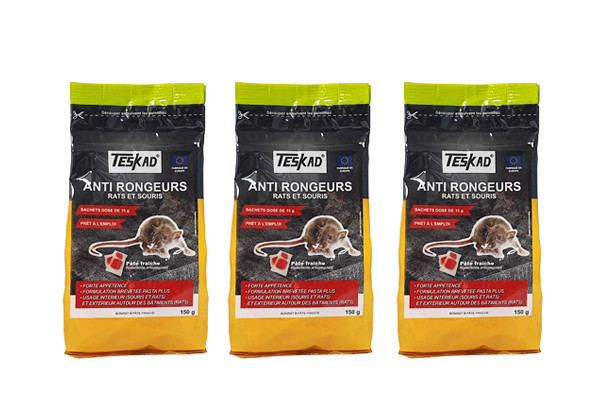 Teskad anti souris pâte fraîche au difénacoum 150 g Teskad anti souris pâte fraîche au difénacoum 150 g