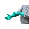 Gants nitrile vert floqué