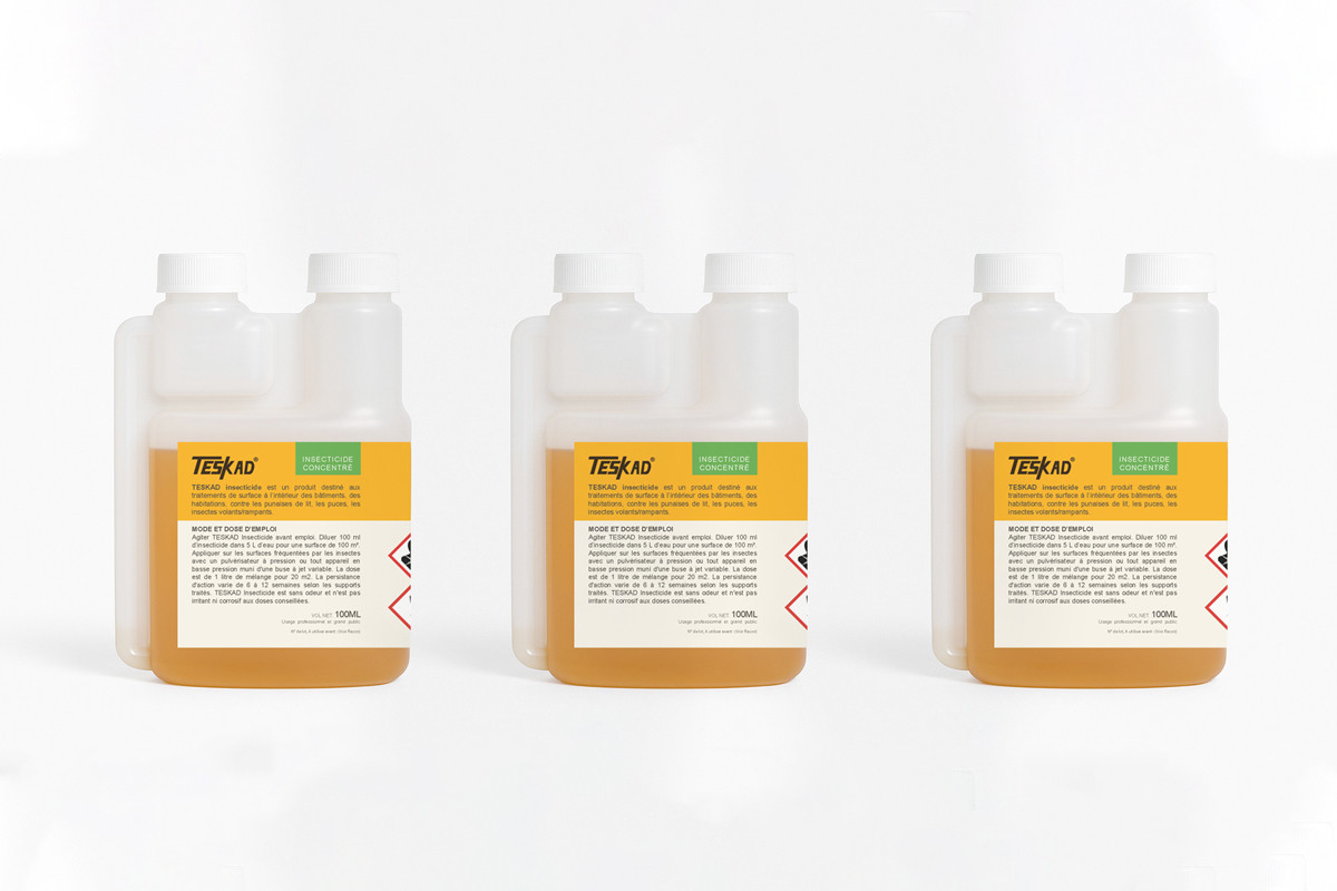 Anti mouches Teskad Insecticide concentré 100ml en lot de 3 Anti mouches pour 100m²