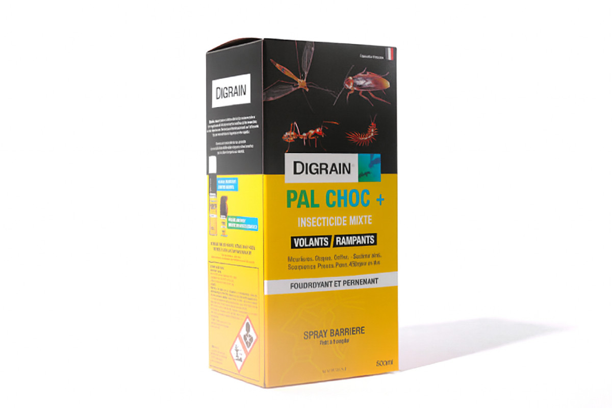 Digrain Laque PAL CHOC insecticide anti Cafards et Blattes 500ml