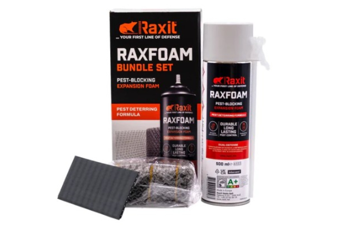 RAXFOAM™ Set 500 ml – Mousse Expansive Anti-Rongeurs + Grillage Inox + Joint RAXIT anti rongeurs rats souris