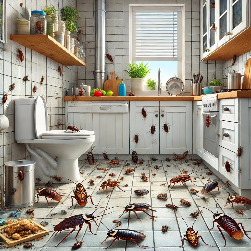 invasion de cafard cuisine