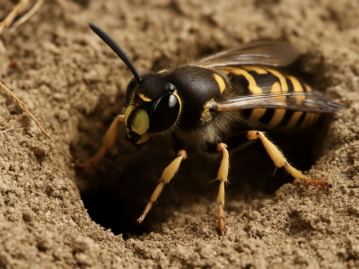 Guêpe de terre : identification, danger et traitement efficace