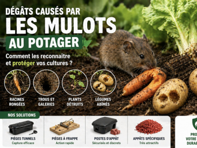 Dégâts causés par les mulots au potager