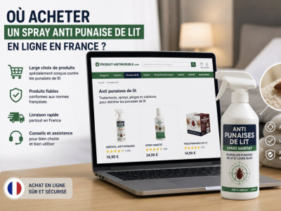 Où acheter des sprays anti punaise de lit en ligne en France
